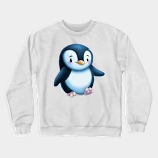 Cute Penguin Drawing Crewneck Sweatshirt